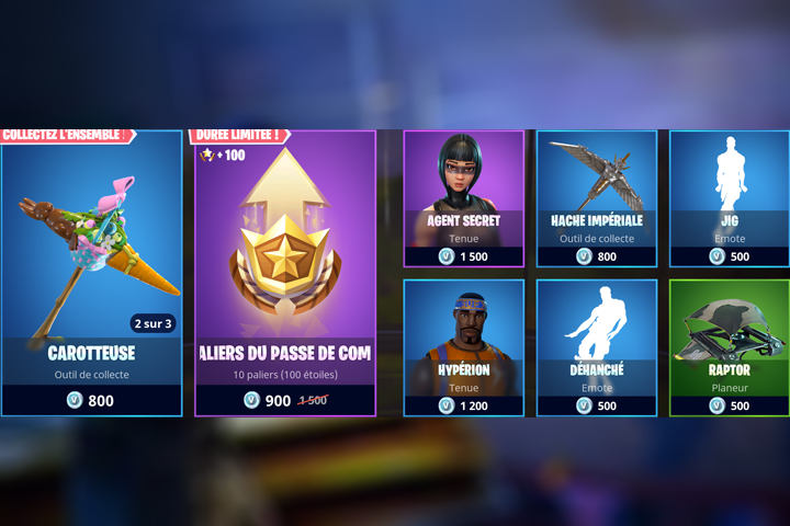 Boutique Fortnite 25 avril